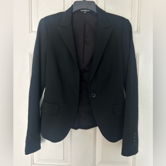 Express Classic Black Suit Jacket. Size 4. - Picture 5 of 7